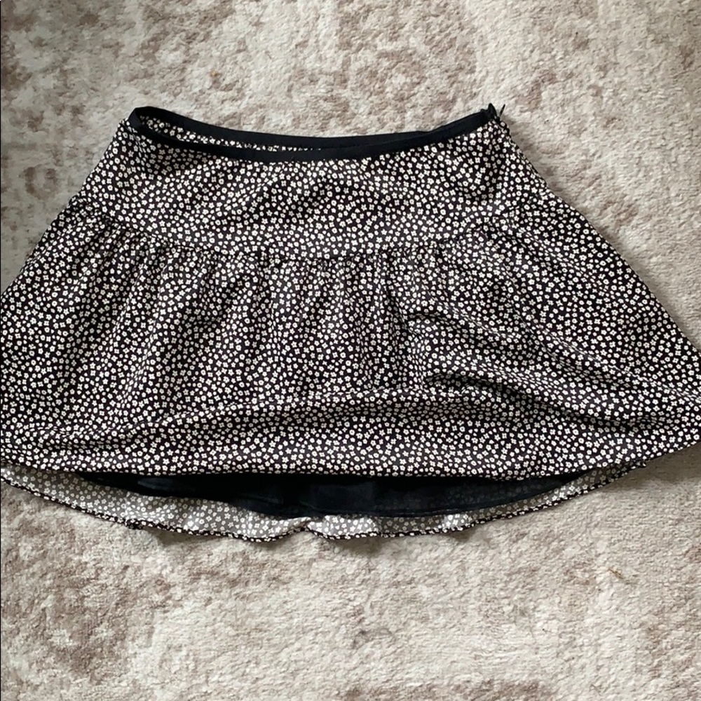 AIKO black and white floral print skirt
